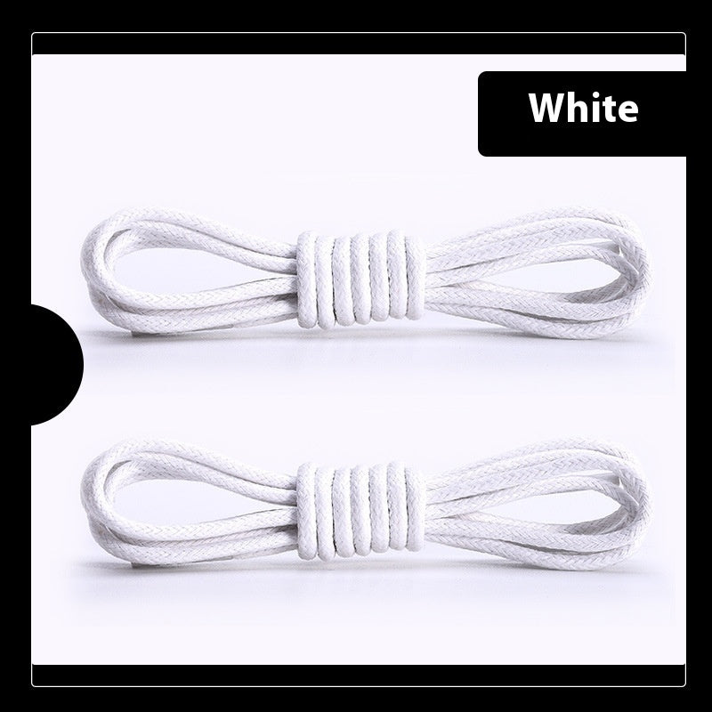 Leather Shoes Boots Wax Rope Round Shoelace A Pair