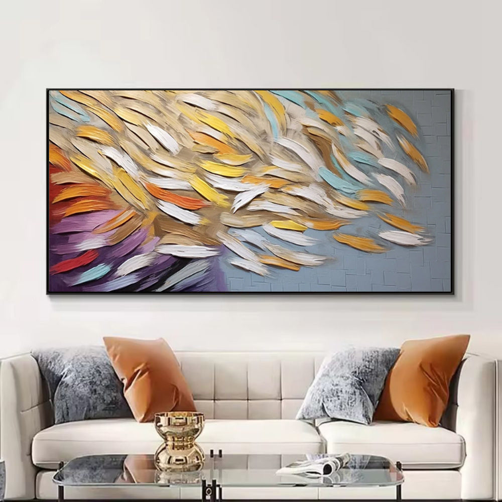 Handmade Oil Painting Canvas Wall Art Decoration Abstract Colourful Pictures Modern Family Bedroom Decor Rolled Frameless Unstretched Painting