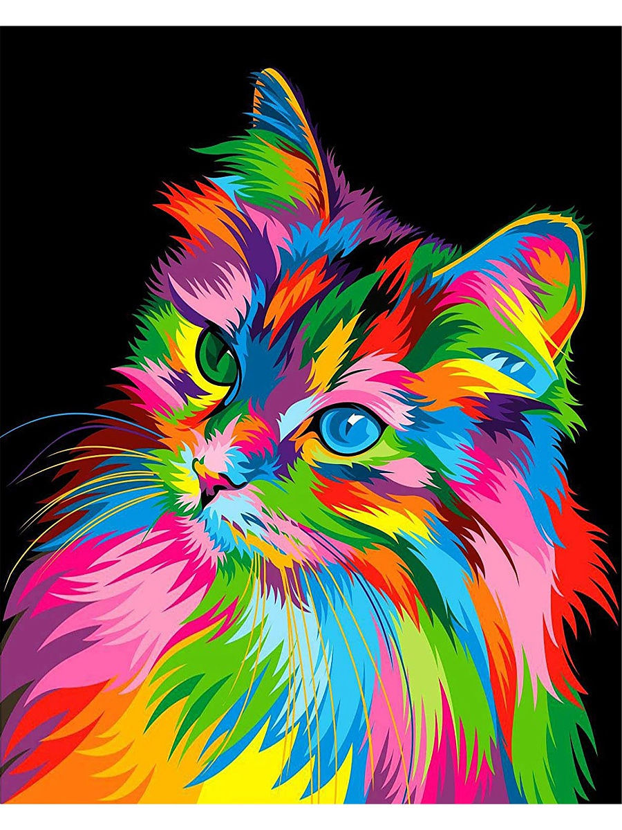 Animal Diamond Painting Lion Tiger Cat Dog Complete Cross  Kit