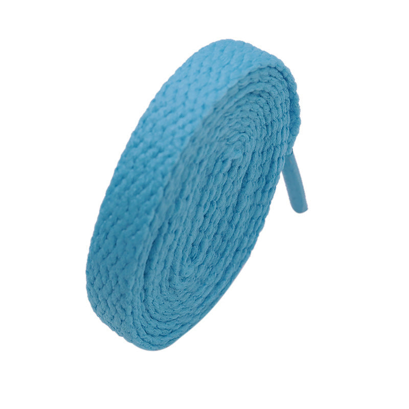 Classic Solid Color Flat Mesh All-match Shoelace