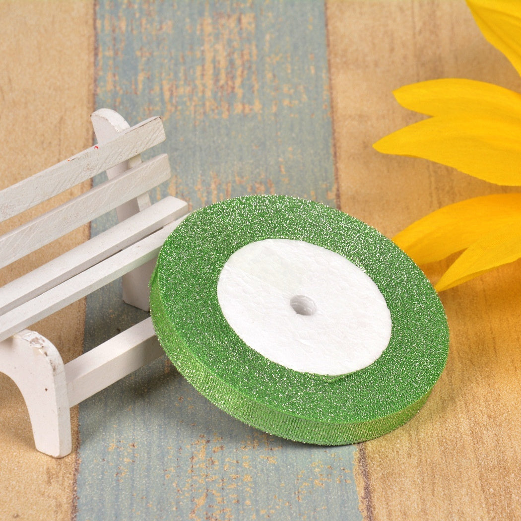 Bow Gold Silk Silver Polyester Ribbon