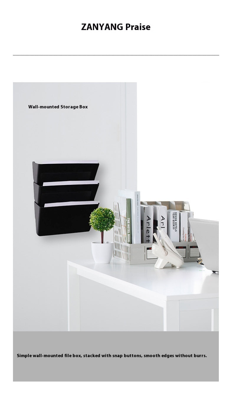 Household Fashion Plastic Wall-mounted File Holder