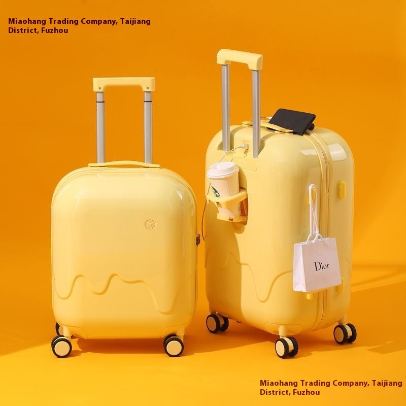 Ice Cream Pattern Luggage Small Lightweight Universal Wheel