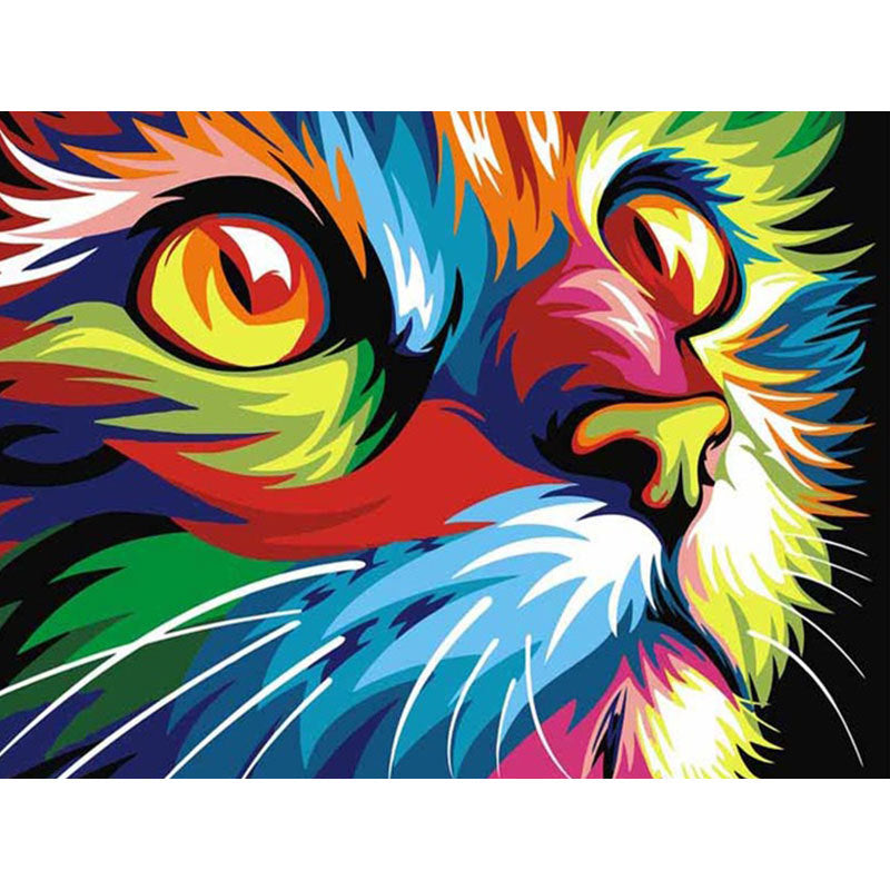 Animal Diamond Painting Lion Tiger Cat Dog Complete Cross  Kit