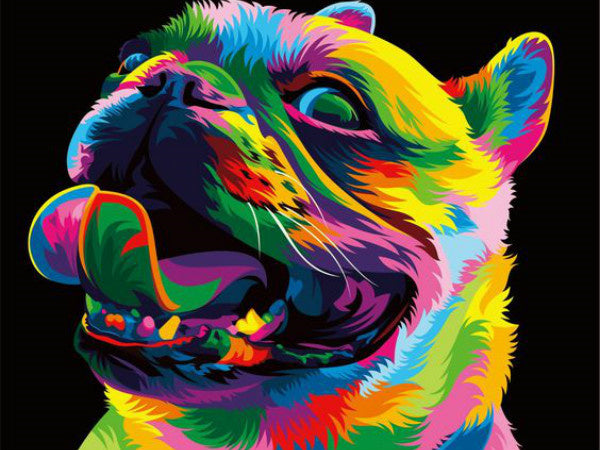 Animal Diamond Painting Lion Tiger Cat Dog Complete Cross  Kit