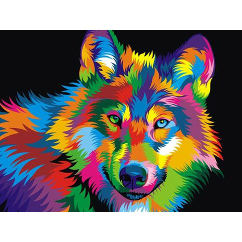 Animal Diamond Painting Lion Tiger Cat Dog Complete Cross  Kit
