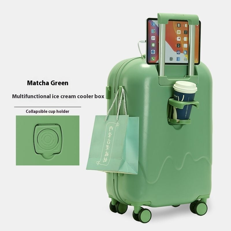 Ice Cream Pattern Luggage Small Lightweight Universal Wheel