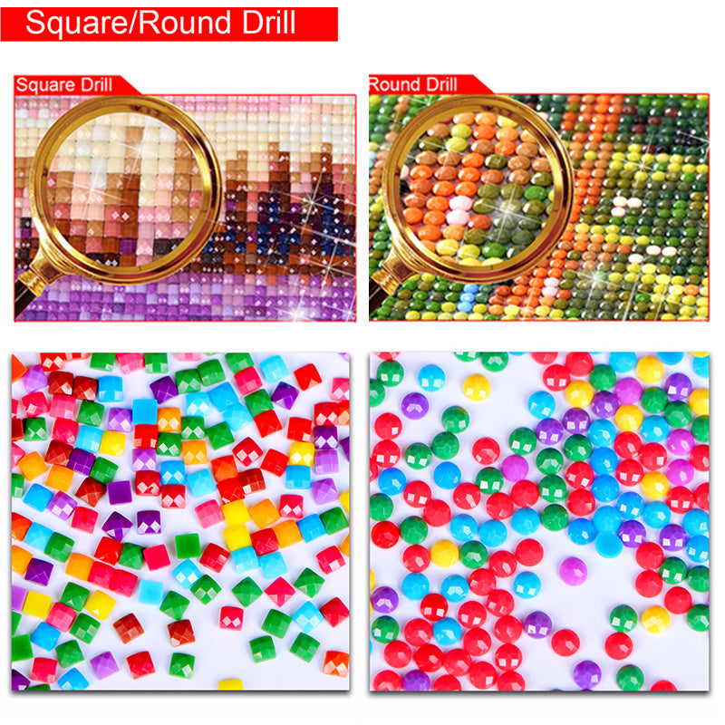 Diamond Painting Cat Wearing Red Hat Full 5D Embroidery Square Beads