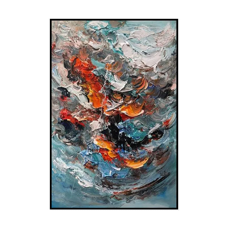 Large Colorful 3D Texture Handmade Oil Painting Original Abstract For Living Room Contemporary Home Decor Scandinavian Art