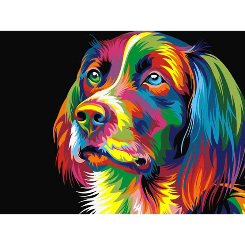 Animal Diamond Painting Lion Tiger Cat Dog Complete Cross  Kit