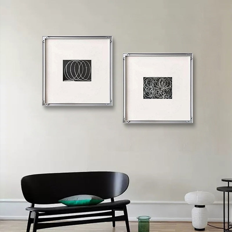 Modern Simple Black And White Line Decorative Painting