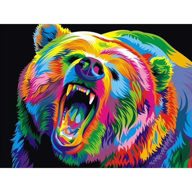Animal Diamond Painting Lion Tiger Cat Dog Complete Cross  Kit