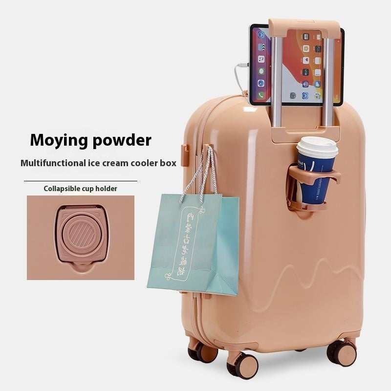 Ice Cream Pattern Luggage Small Lightweight Universal Wheel