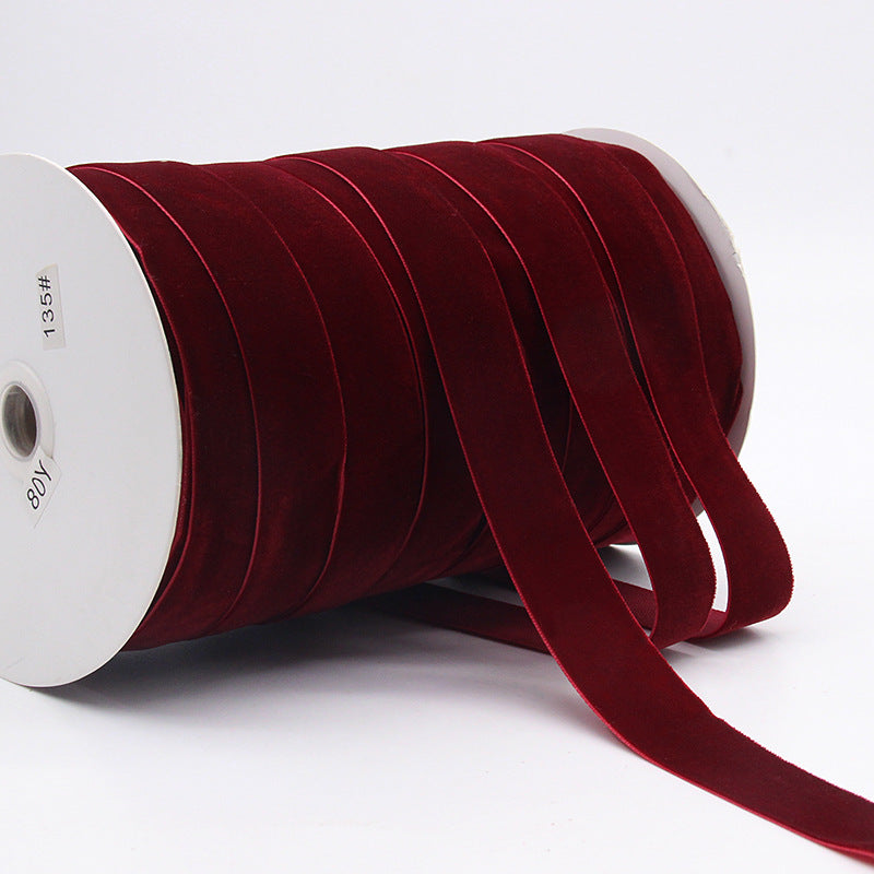 Household Portable Solid Color Velvet Ribbon