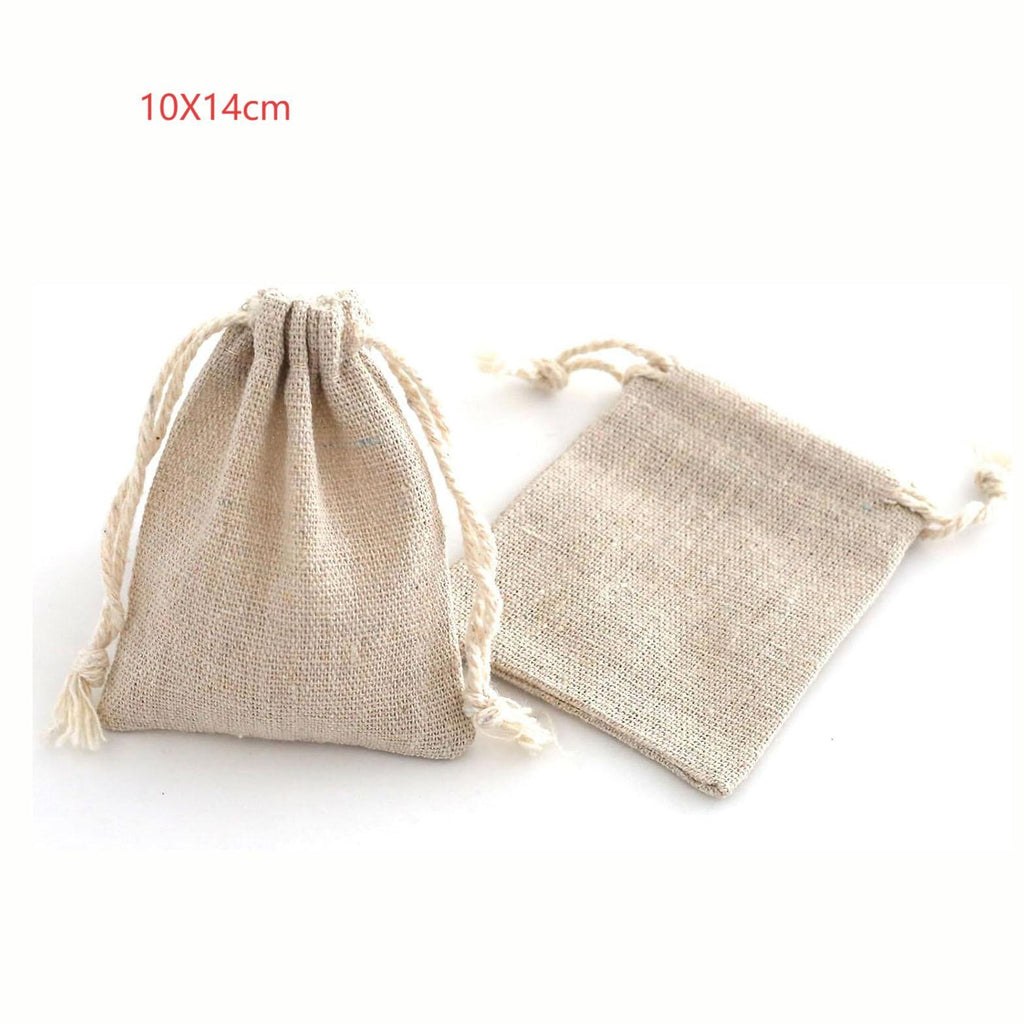 Cotton Linen Sack Breathable Small Cloth Bag Jewelry Bracelet Storage