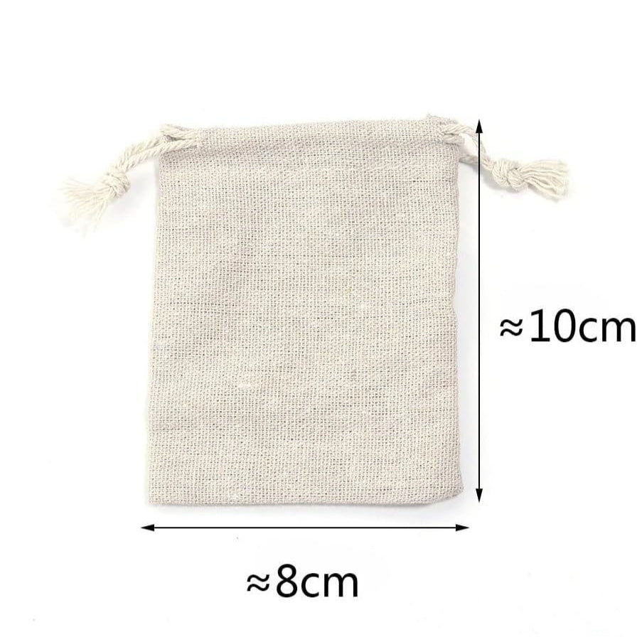 Cotton Linen Sack Breathable Small Cloth Bag Jewelry Bracelet Storage