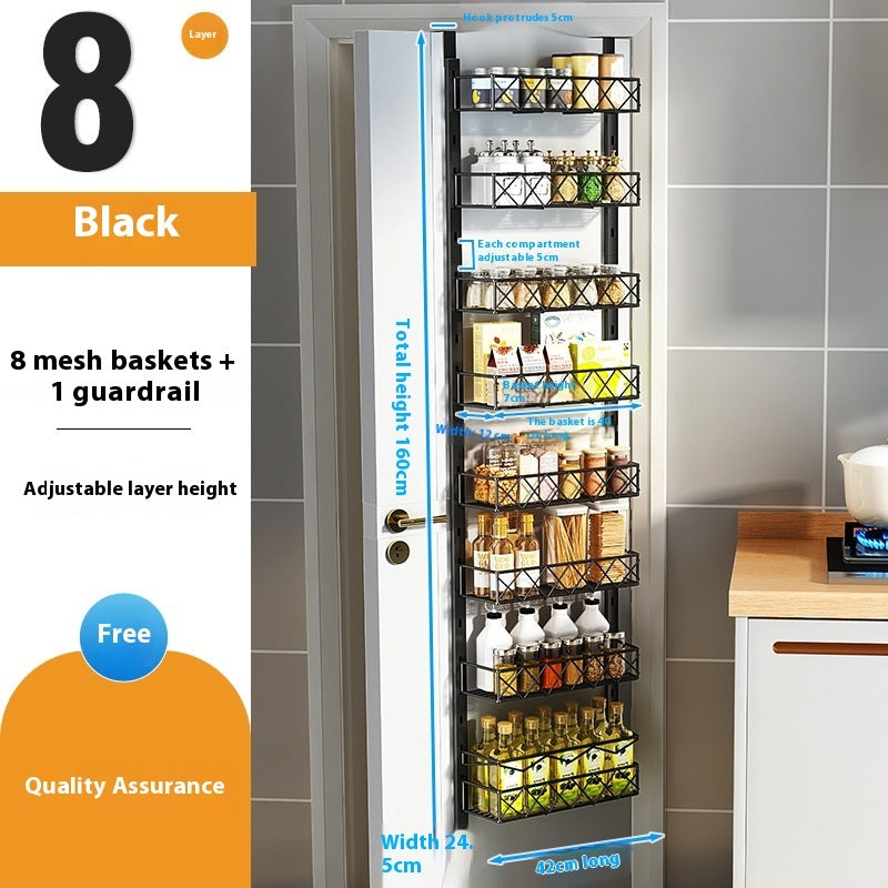 The Door Punch-free Creative Bedroom Room Door Multi-layer Storage Basket Dormitory Door Back Rack