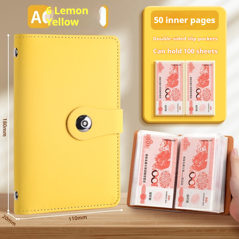Saving Book Can Be Put Only Cash Storage Wallet Storage Bag