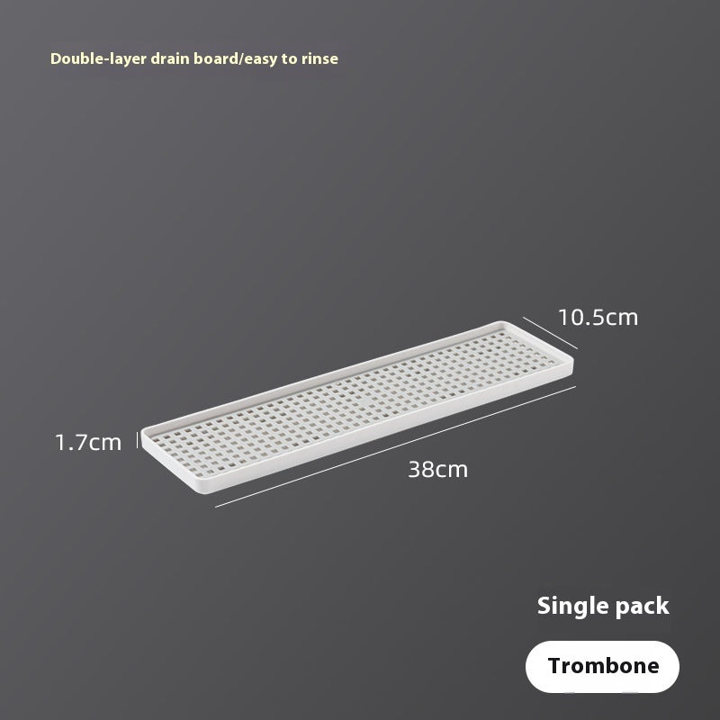 Double-layer Drain Tray Cup Holder Mat Household Storage Box Storage Rack