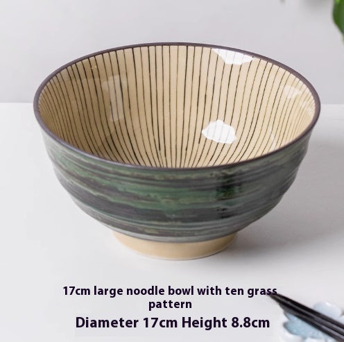 Ceramic Household Lamian Noodles Bowl Antique Tableware Imported From Japan