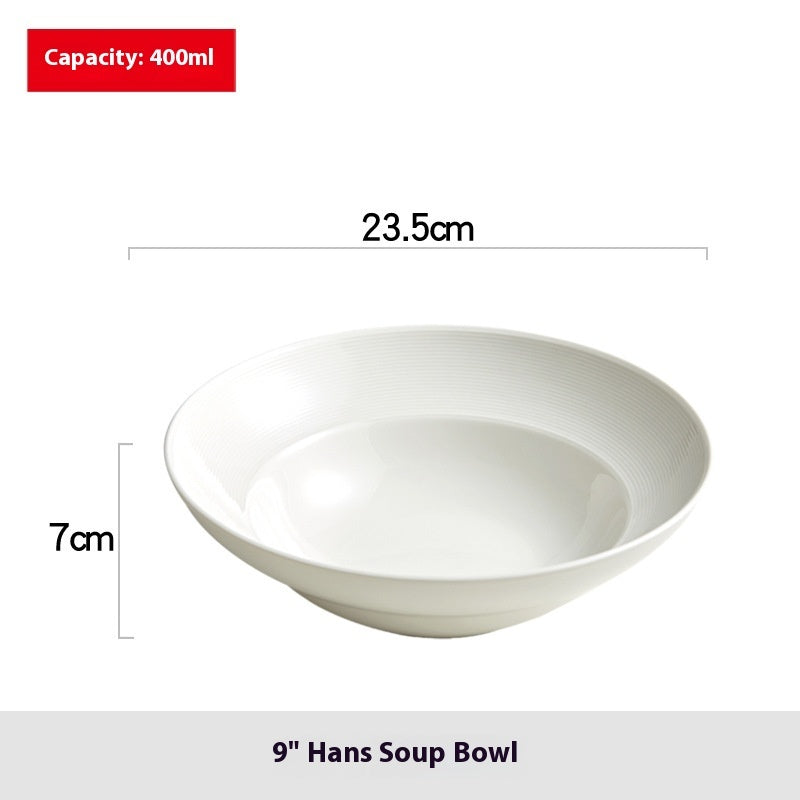 Deep Soup Household Noodle Ceramic Soup Large Bowl