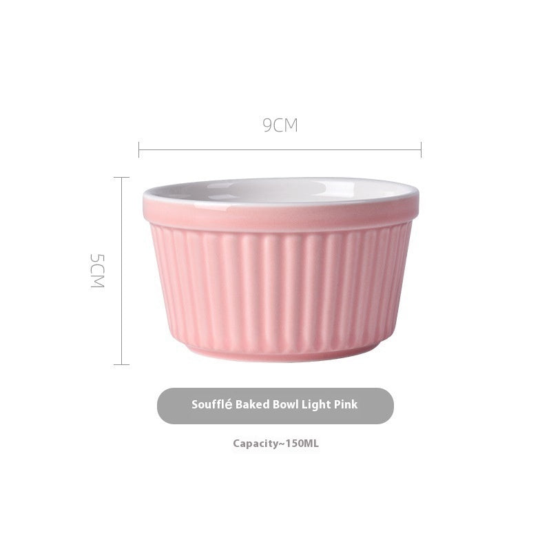 Household Shufulei Baking Caramel Cloth Oven Ceramic Steamed Egg Bowl
