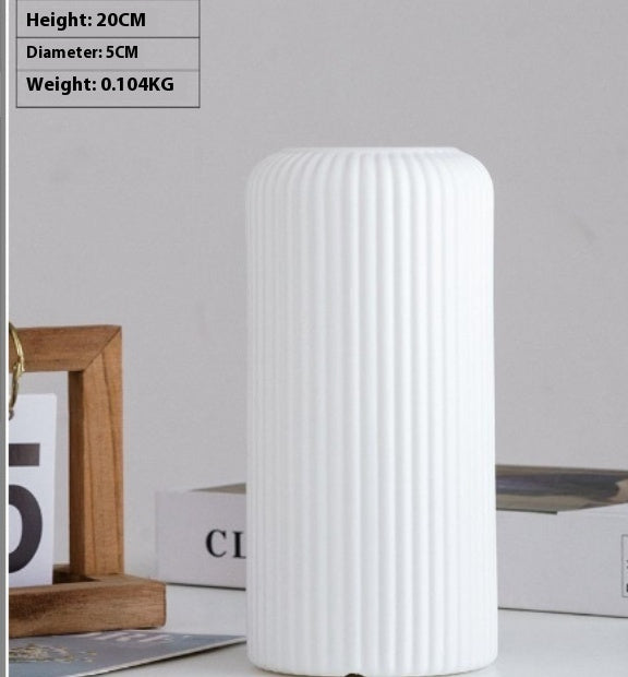 Modern Minimalist Ceramic Vase Morandi Wide Mouth Dry Desktop TV Cabinet Flower Arrangement Decoration