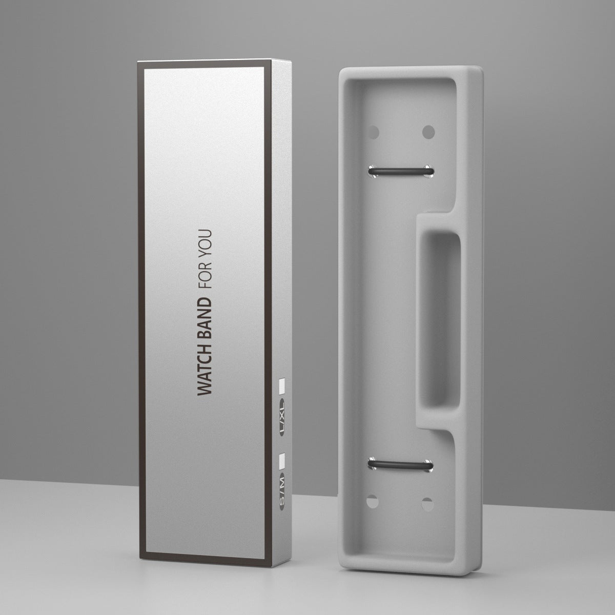 Flocking Blister Neutral Silver Card Strap Packing Box