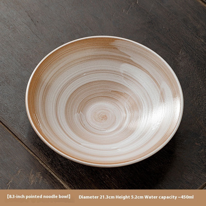 Stoneware Plate Open Rain-hat Shaped Bowl