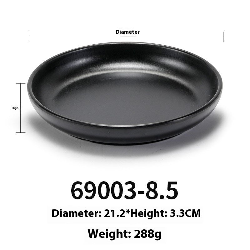 Black Hot Pot Food Plate Barbecue Plate