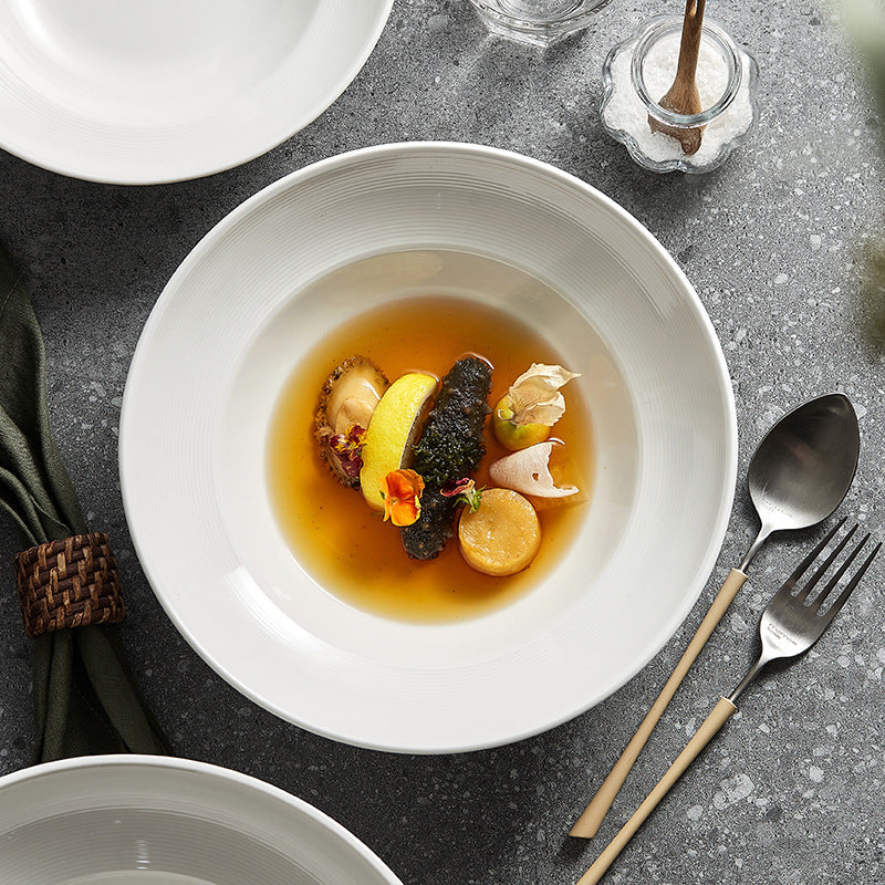 Deep Soup Household Noodle Ceramic Soup Large Bowl