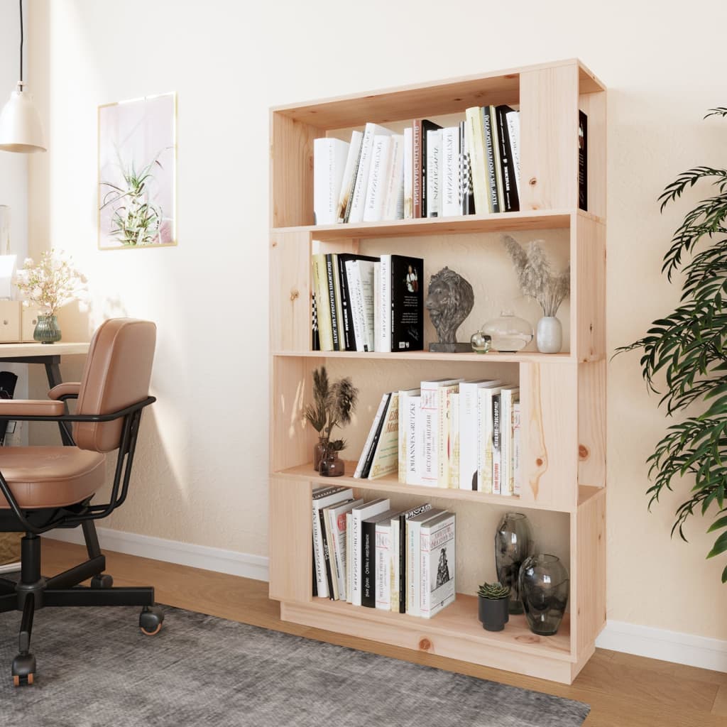 Libreria/divisorio per ambienti 80x in legno massello di pino