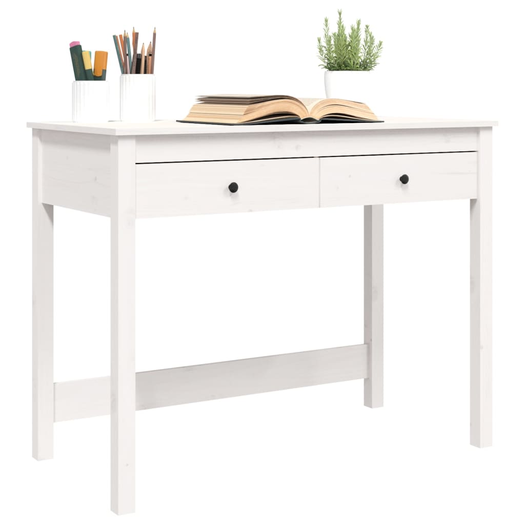 Scrivania con cassetti 100x in legno massello di pino