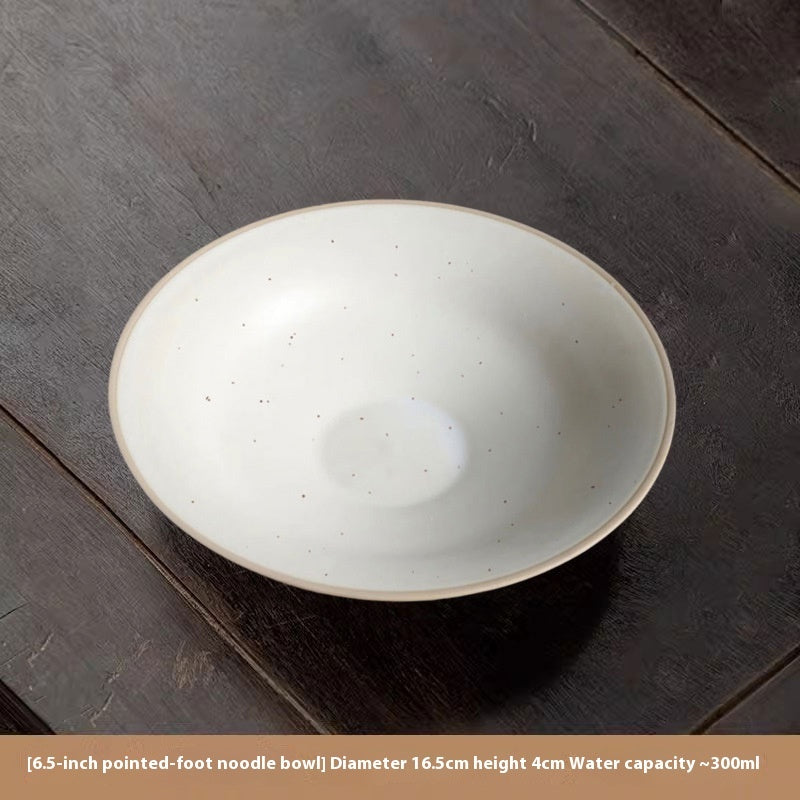 Stoneware Plate Open Rain-hat Shaped Bowl