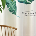 Banana leaf digital printing curtain