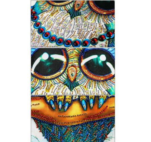 Mit Perlen - Die Eule 2 - Diamond Painting