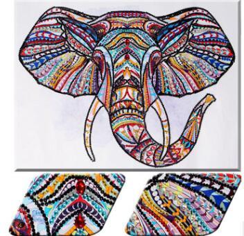 Mit Perlen - Der Elefant - Diamond-Painting
