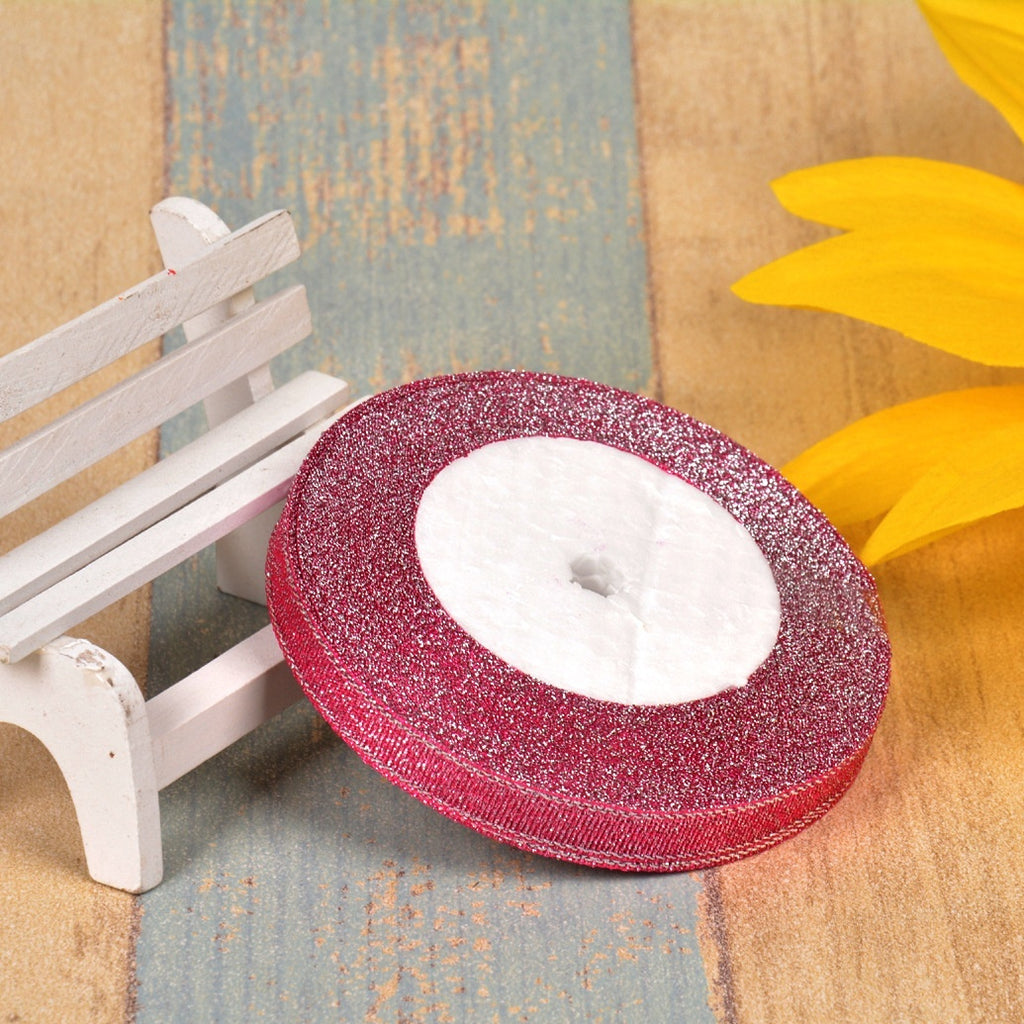 Bow Gold Silk Silver Polyester Ribbon