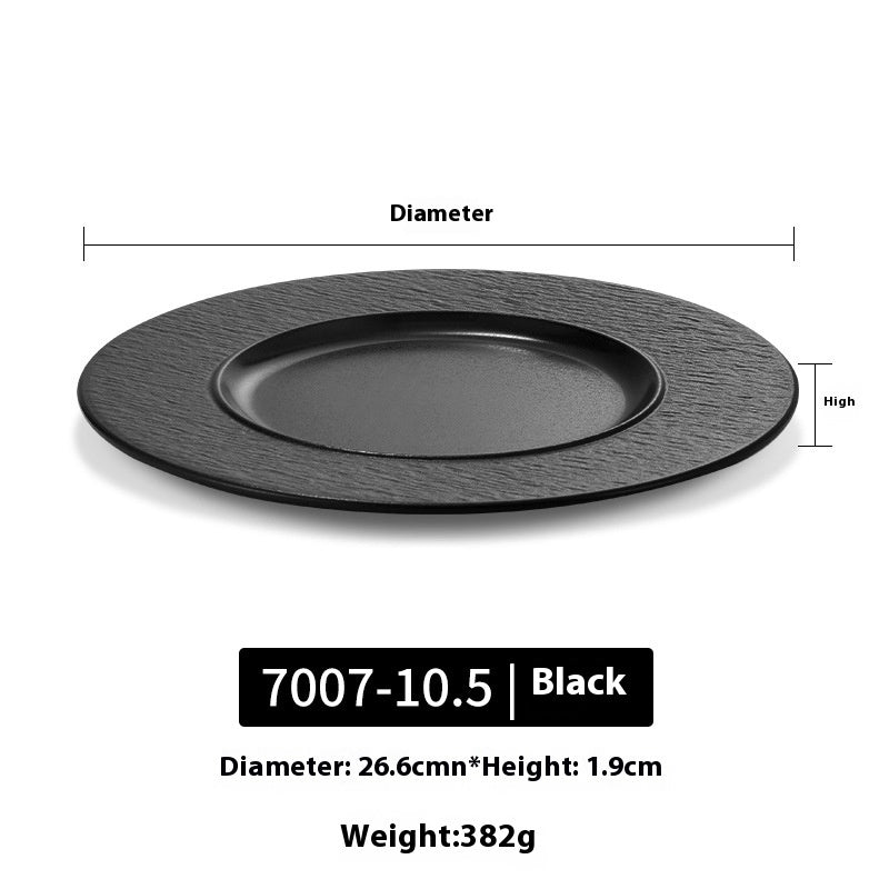 Black Hot Pot Food Plate Barbecue Plate