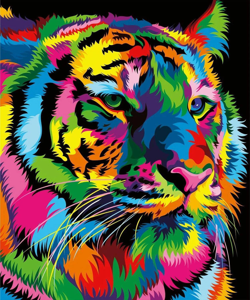Animal Diamond Painting Lion Tiger Cat Dog Complete Cross  Kit