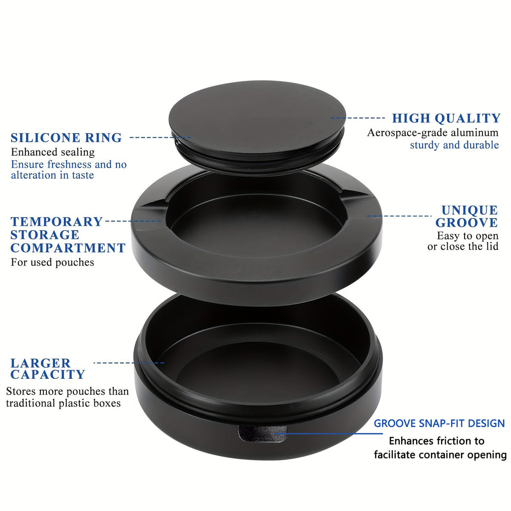 Double-layer Snuff Box Aluminum Alloy Material Cnc Processing With Buckle Hand