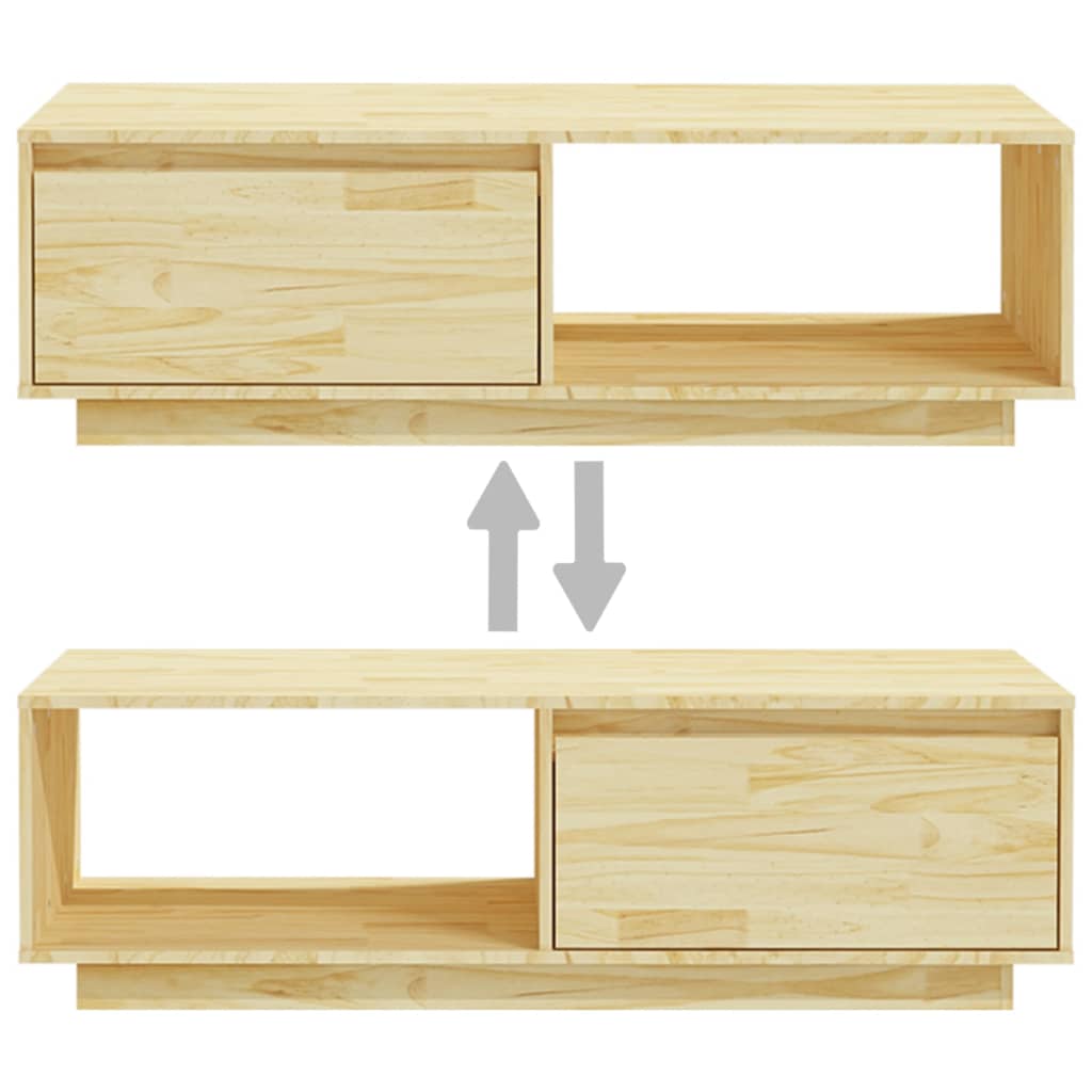 Tavolino da caffè 110x50x33,5 cm Legno massello di pino