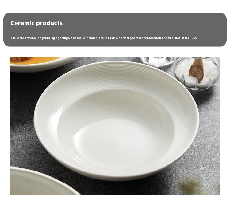 Deep Soup Household Noodle Ceramic Soup Large Bowl