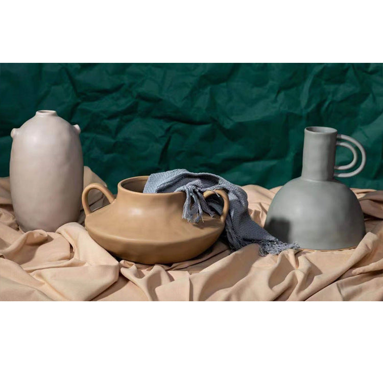 Ceramic Vase Decoration Home Creative Earthen Jar Soft Decoration