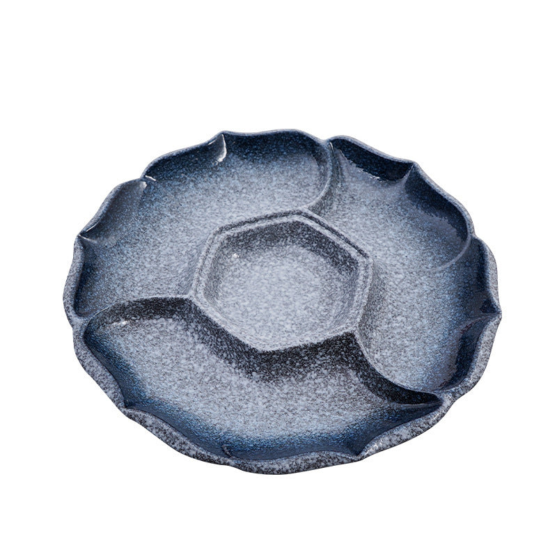 Japanese-style Ceramic Compartment Tray Four-grid Marinated Meat