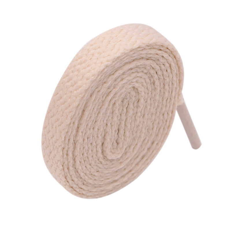 Classic Solid Color Flat Mesh All-match Shoelace
