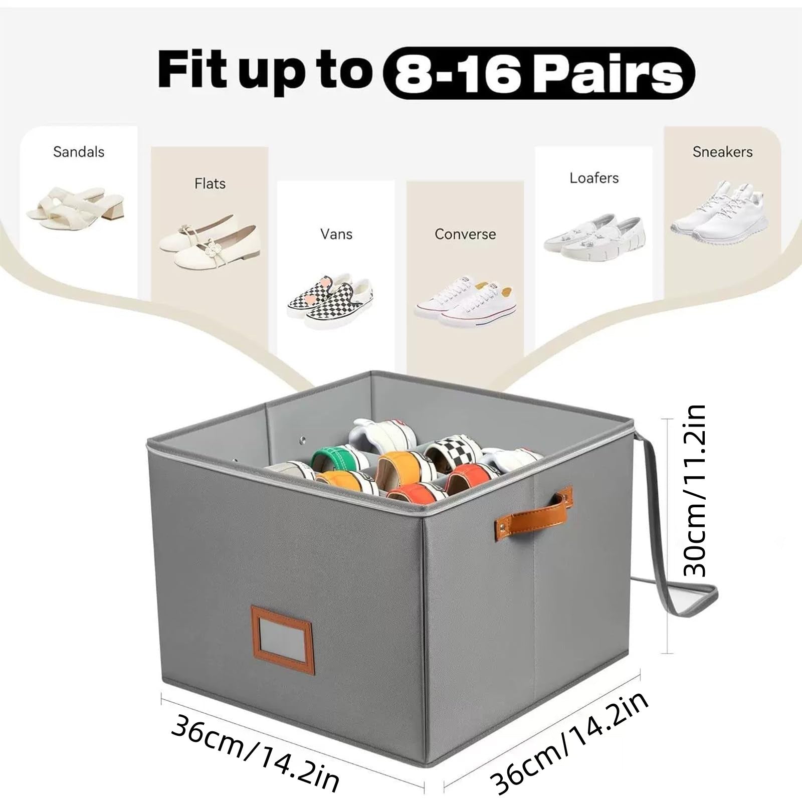 Foldable Visual Shoe Box Multi-functional Grid Shoes With Lid Storage Box