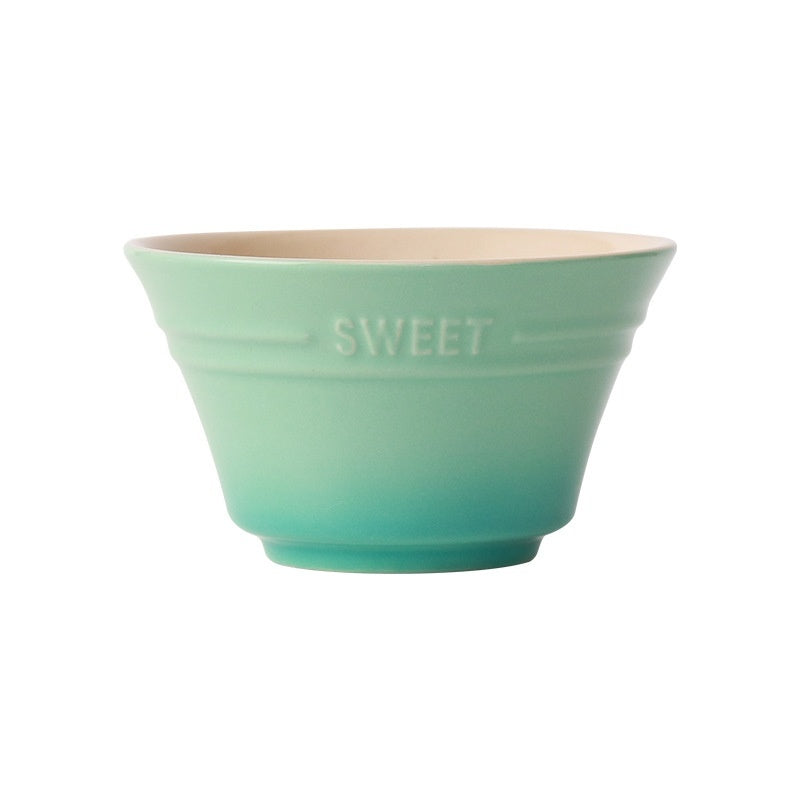 Colorful Gradient Ceramic 45-inch Bamboo Hat Rice Bowl Creative Home