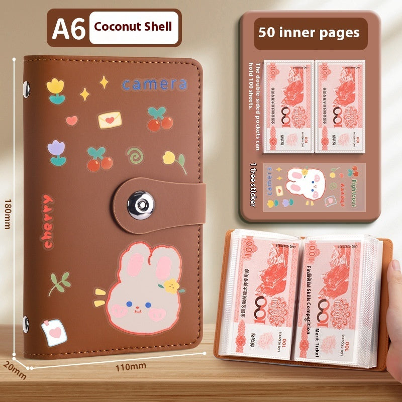 Saving Book Can Be Put Only Cash Storage Wallet Storage Bag