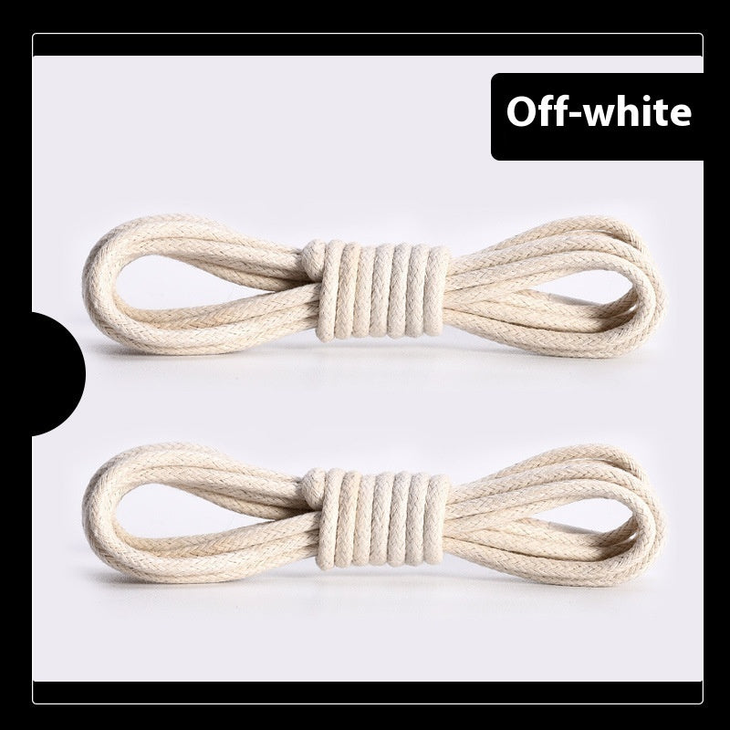 Leather Shoes Boots Wax Rope Round Shoelace A Pair